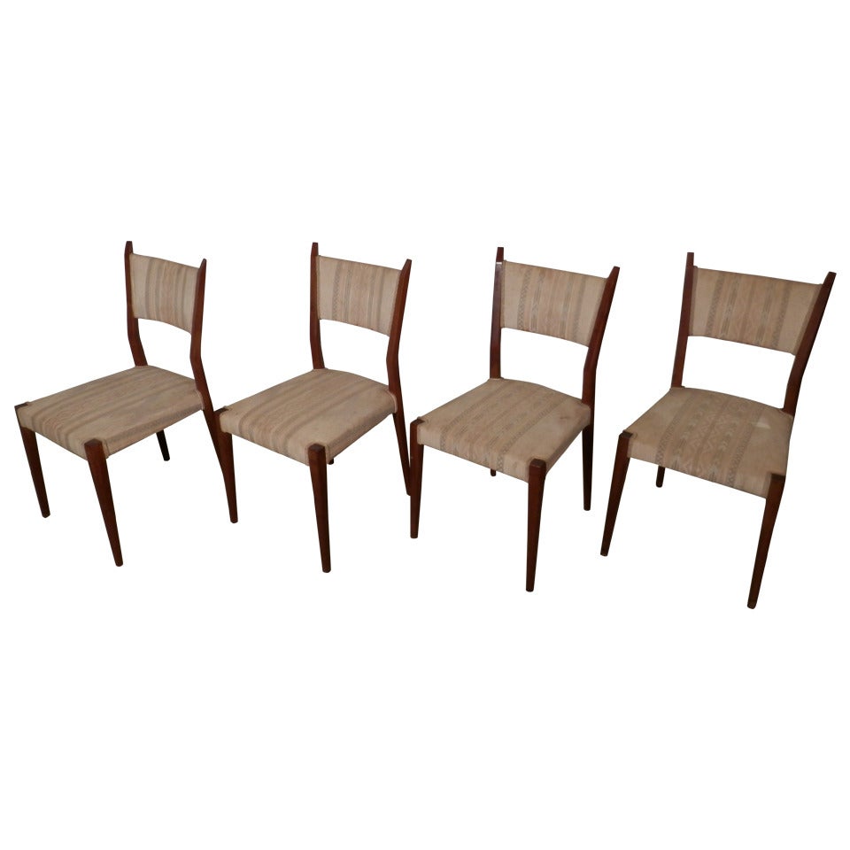 Set of Paul McCobb Angled Back Chairs