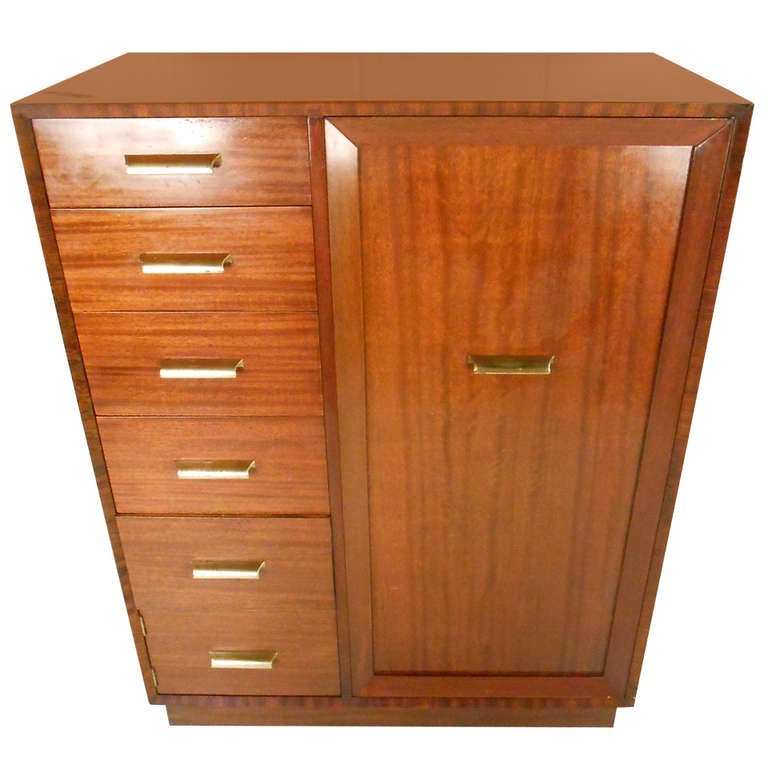 MidCentury Modern Dunbar Style Wardrobe For Sale at 1stdibs