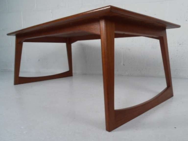 Danish Modern Sled Leg Coffee Table