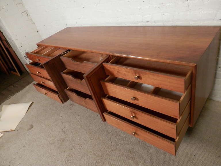 Walnut Dresser By Drexel For Declaration In Excellent Condition In Brooklyn, NY
