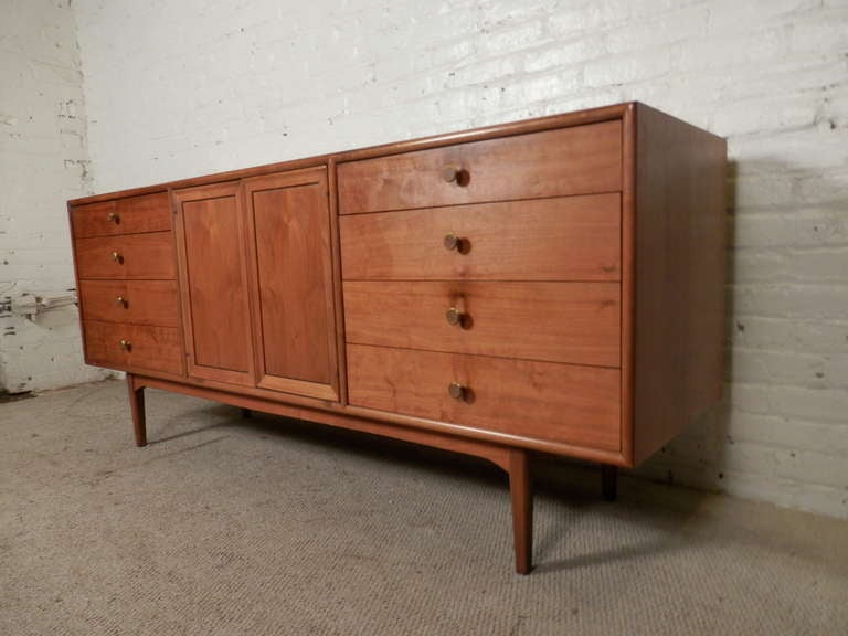 Mid-Century Modern Walnut Dresser By Drexel For Declaration