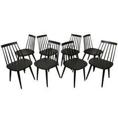 Eight Farstrup Inspired Spindle Back Chairs