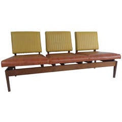Mid-Century Three Seater Bench by Marble Imperial Furniture Co.