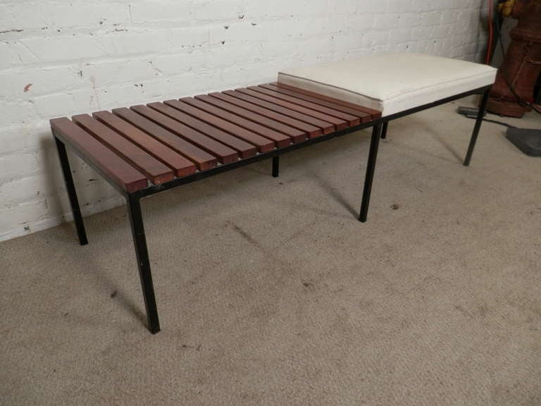 Mid-Century Modern Eames Style Double Sided Bench