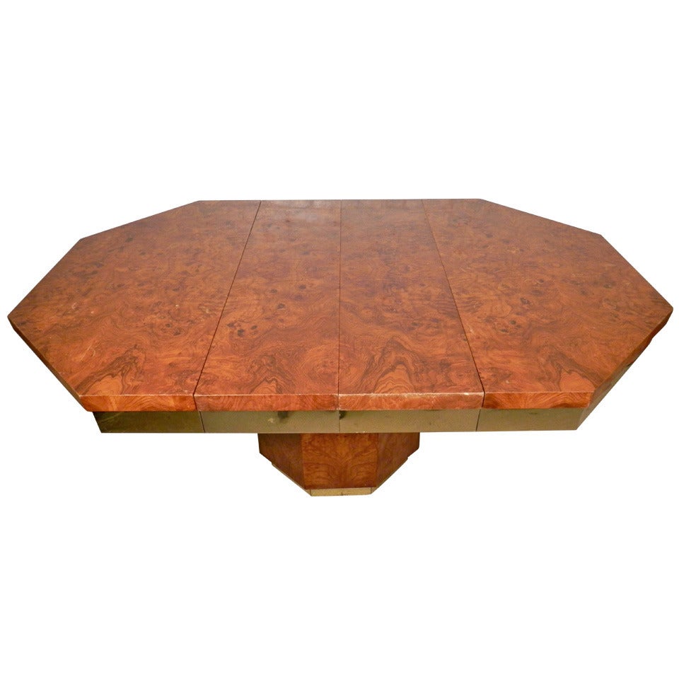 Impressive Milo Baughman Style Two-Leaf Mid-Century Table