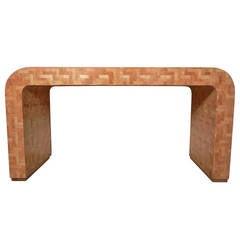 Mid-Century Modern Bamboo Waterfall Console