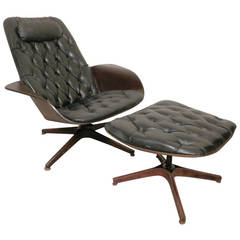 Eames Inspired Lounge Chair and Ottoman by George Mulhauser