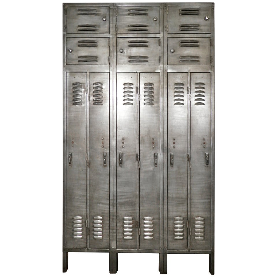 Massive Mid-Century Locker Unit
