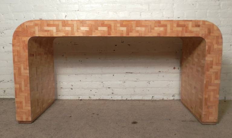 Mid-Century Modern Bamboo Waterfall Console