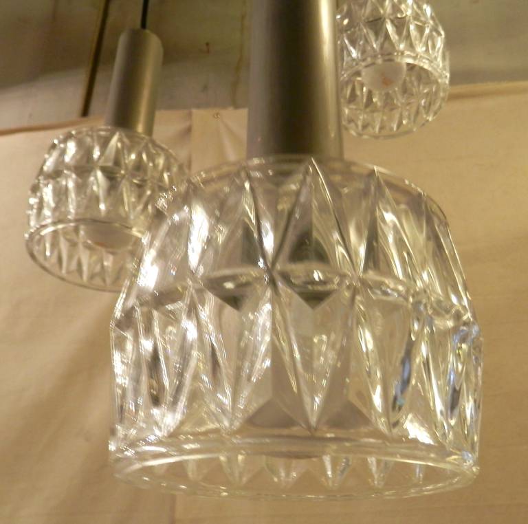 American Mid-Century Modern Three Pendant Chandelier