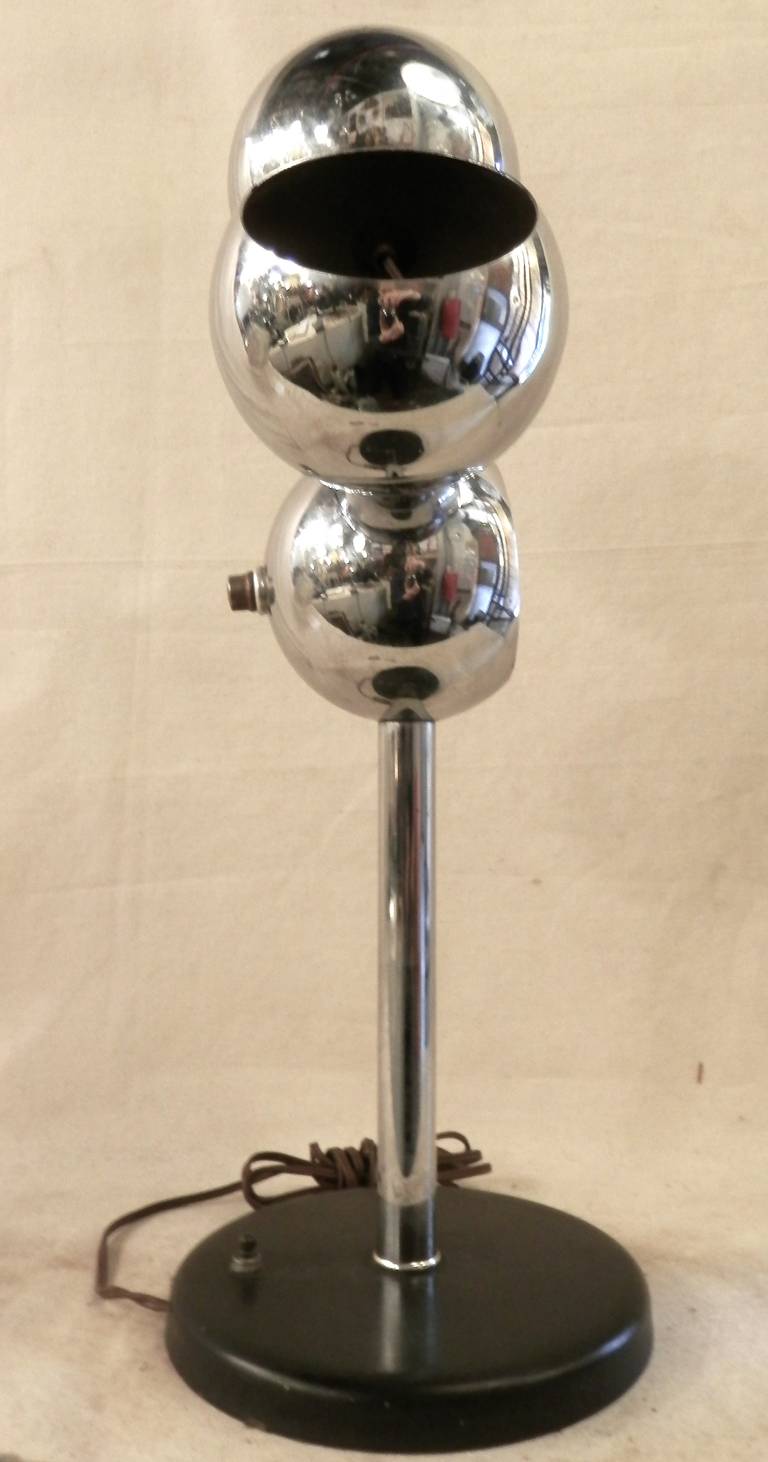 American Mid-Century Chrome Table Lamp