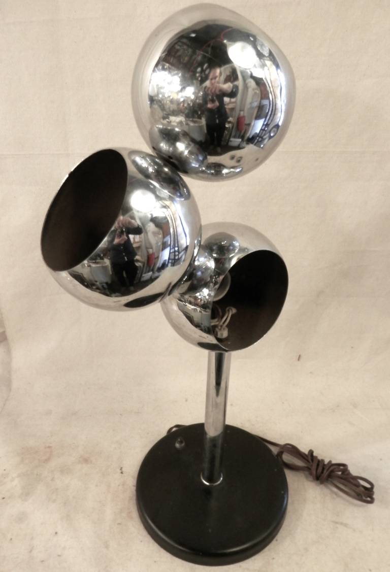 Mid-Century Chrome Table Lamp 1