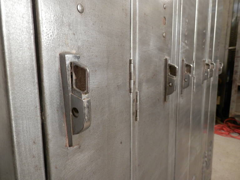 Industrial Massive Mid-Century Locker Unit