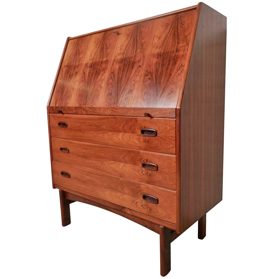 HJN Mobler Secretary Desk In Brilliant Rosewood