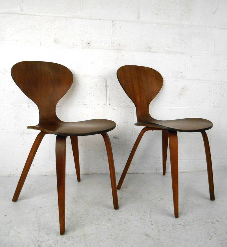 Pair Mid-Century Modern Norman Cherner Plycraft Side Chairs 3