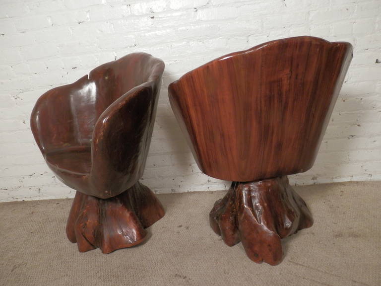 Incredible Live Edge Sculpted Chairs 1