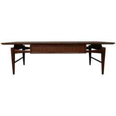 Vintage Mid-Century Modern Coffee Table w/ Drawer By Lane