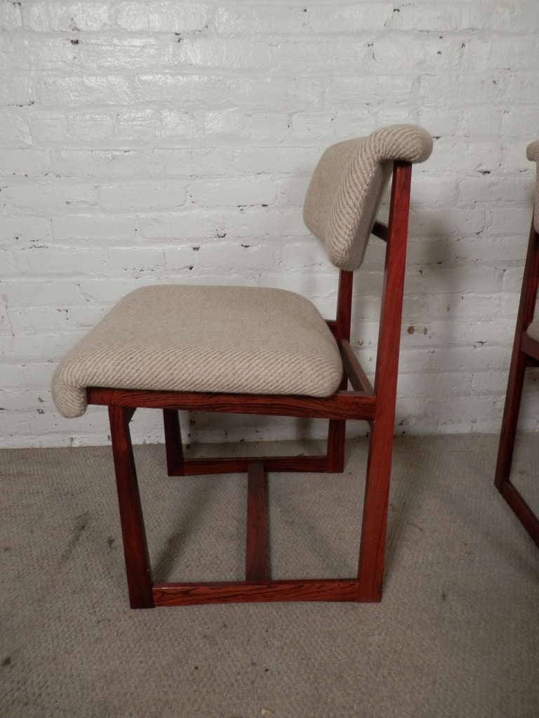 Six Brazilian Rosewood Chairs In Good Condition In Brooklyn, NY