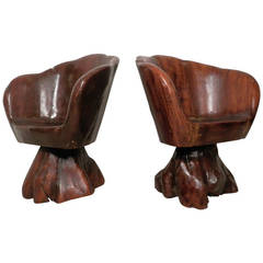 Incredible Live Edge Sculpted Chairs