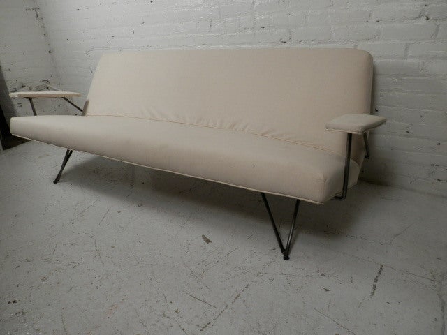 Mid-Century Modern Iron Frame Sofa
