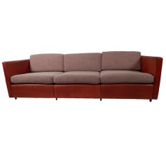 Vintage Modern Paul McCobb Inspired Leather Sofa