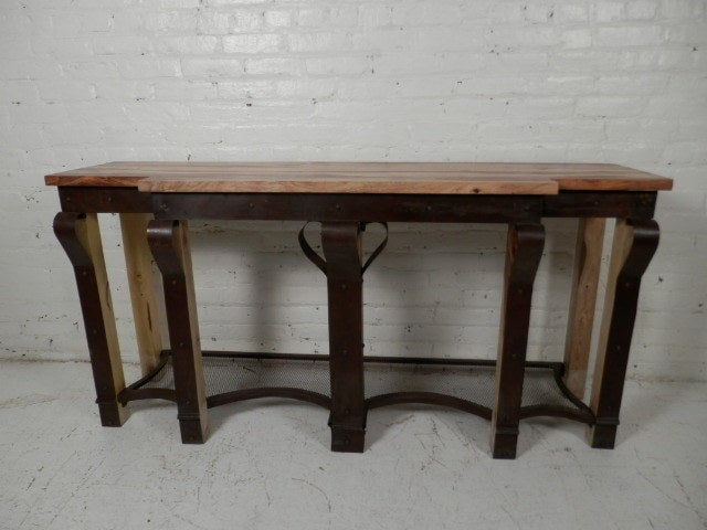 Beautiful Metal And Wood Console Table 2