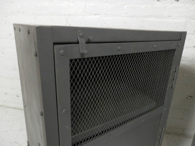 metal locker side table