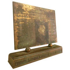 Rare Bronze Plaque Featuring Charles Lindberg