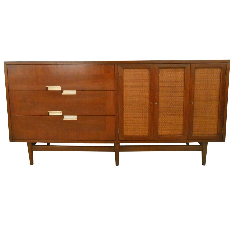 Mid-Century Walnut Credenza by American of Martinsville