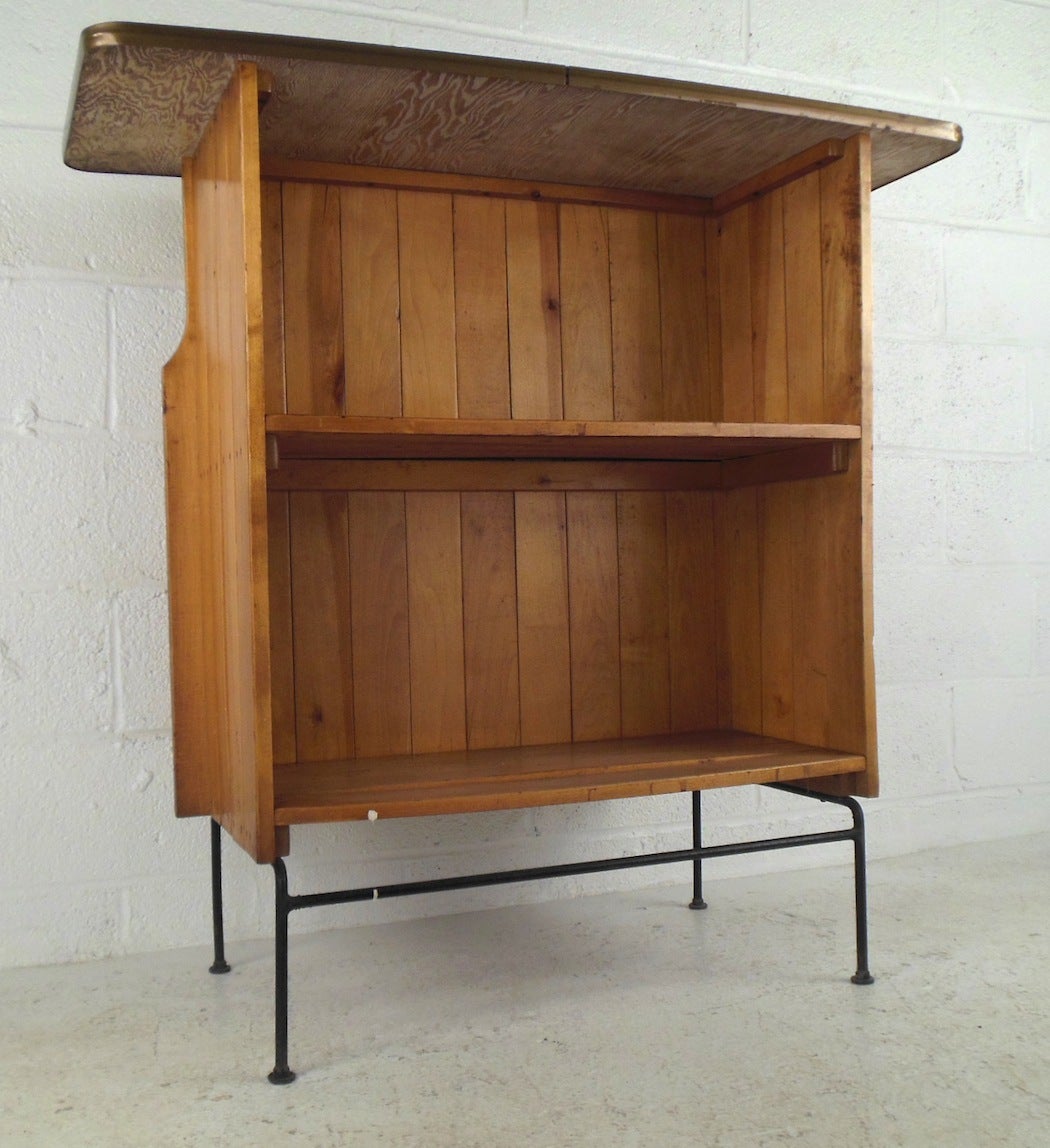 Mid-Century Modern Arthur Umanoff Style Slat Bar