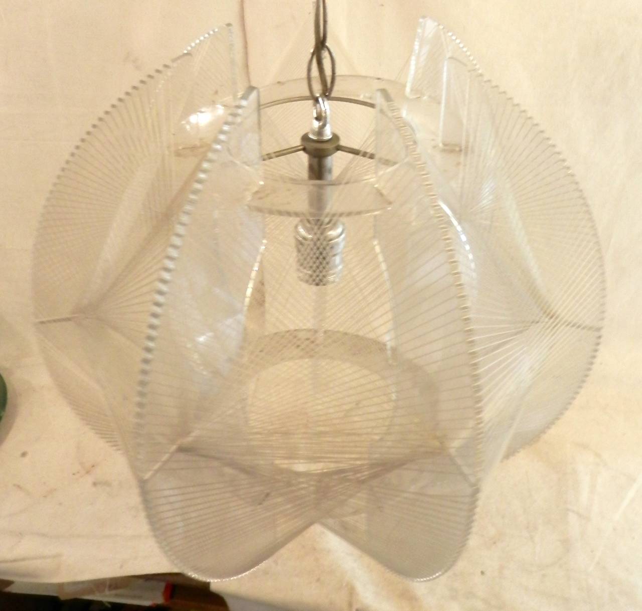 lucite string lamp