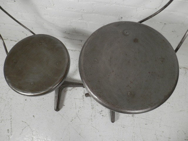Set Of Three Adjustable Metal Stools By Ajustrite 1