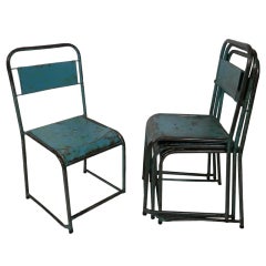 Stackable Metal chair w/ Beautiful Patina