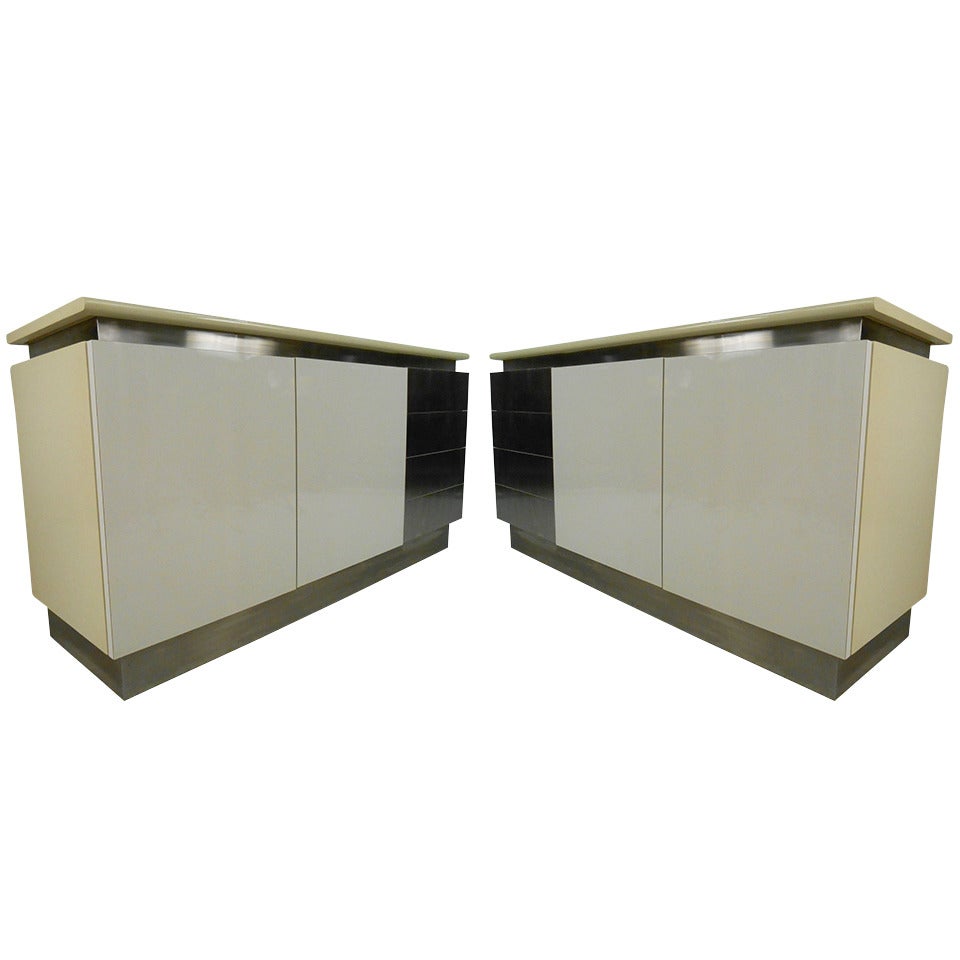 Pair Modern Space Age Credenzas