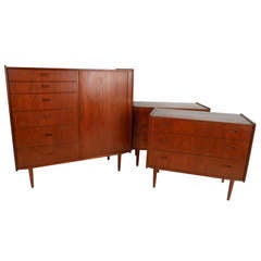 Vintage Mid Century Danish Modern Bedroom Suite