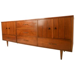 Mid-Century Modern Lane Style American Walnut Sideboard