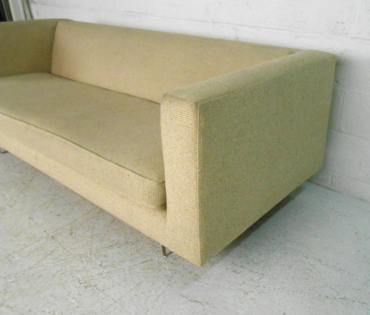 Modern Harvey Probber Style Sofa on Lucite Base 1
