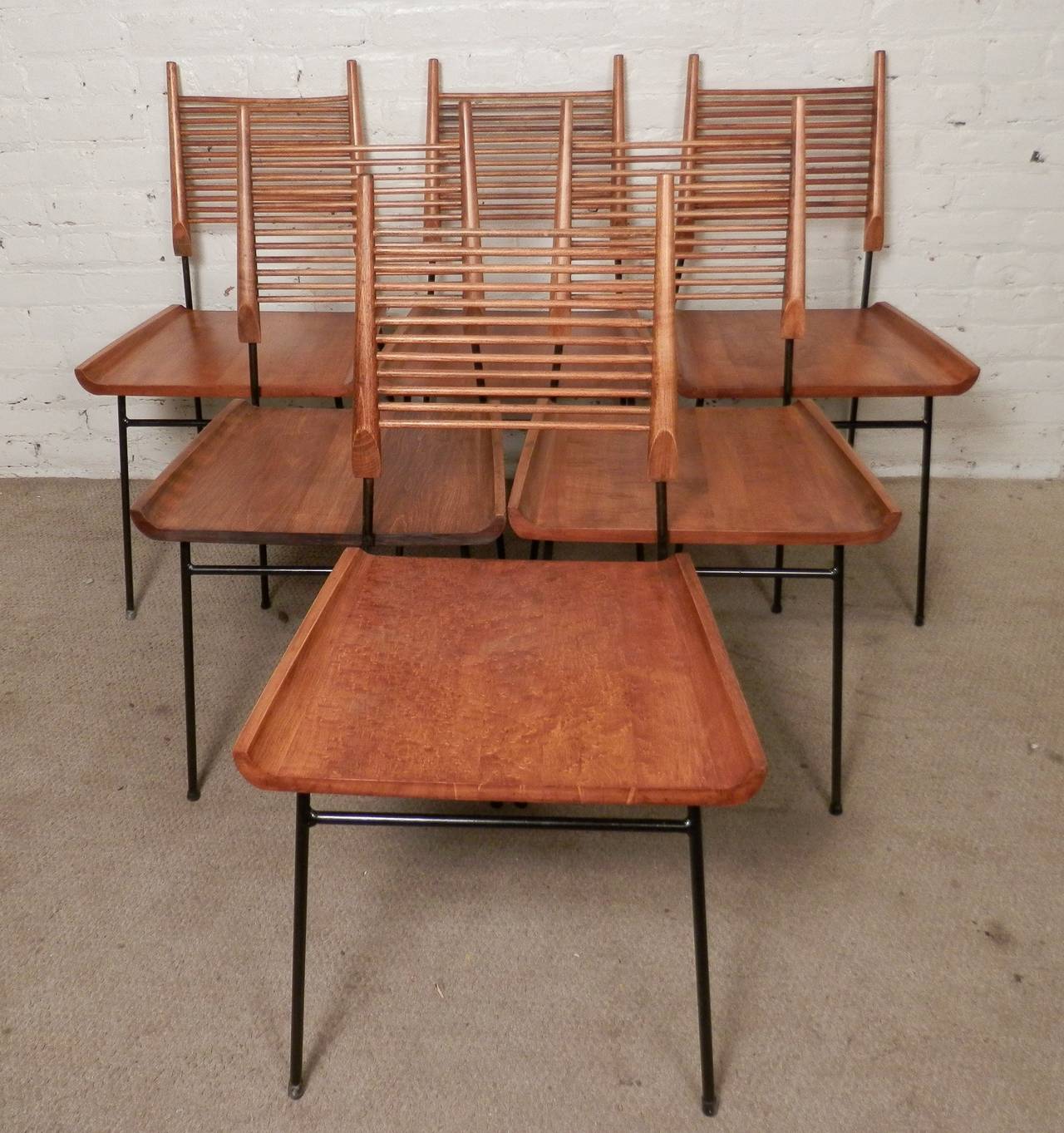 American Set of Six Paul McCobb Mid-Century Shovel Chairs