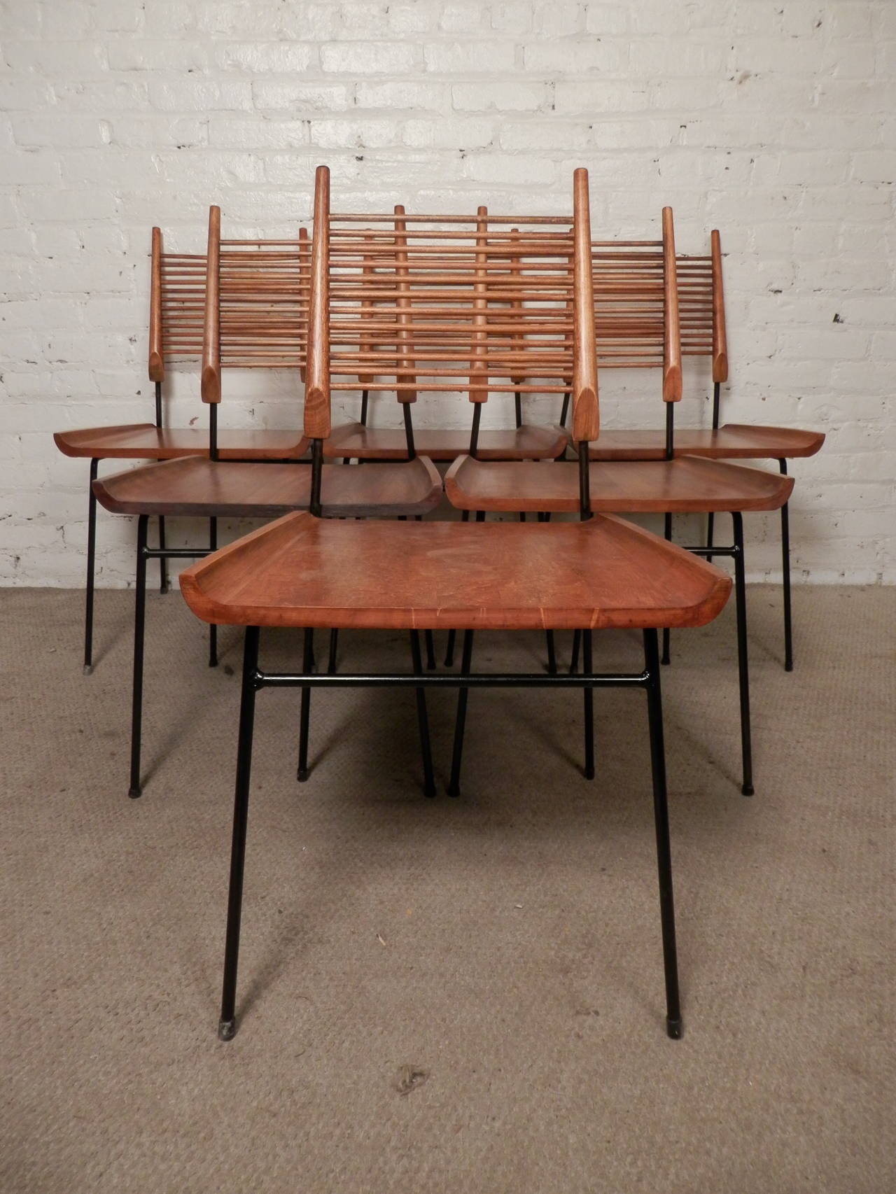Set of Six Paul McCobb Mid-Century Shovel Chairs 2