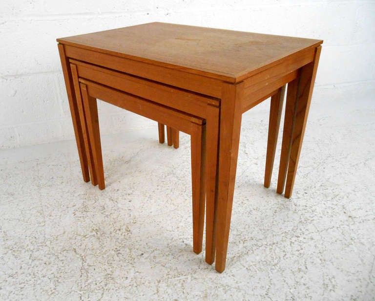 Mid-Century Modern Set of Mid-Century Danish Teak Nesting Tables