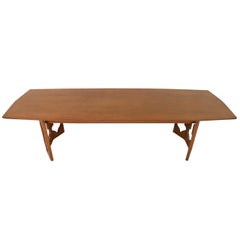Vintage Coffee Table With Sculptural Base