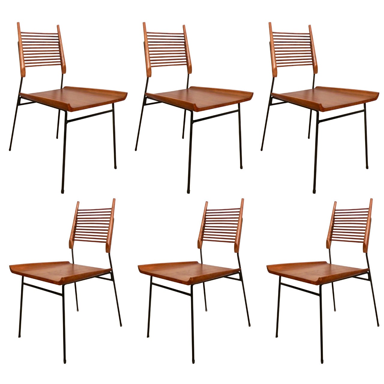 Set of Six Paul McCobb Mid-Century Shovel Chairs