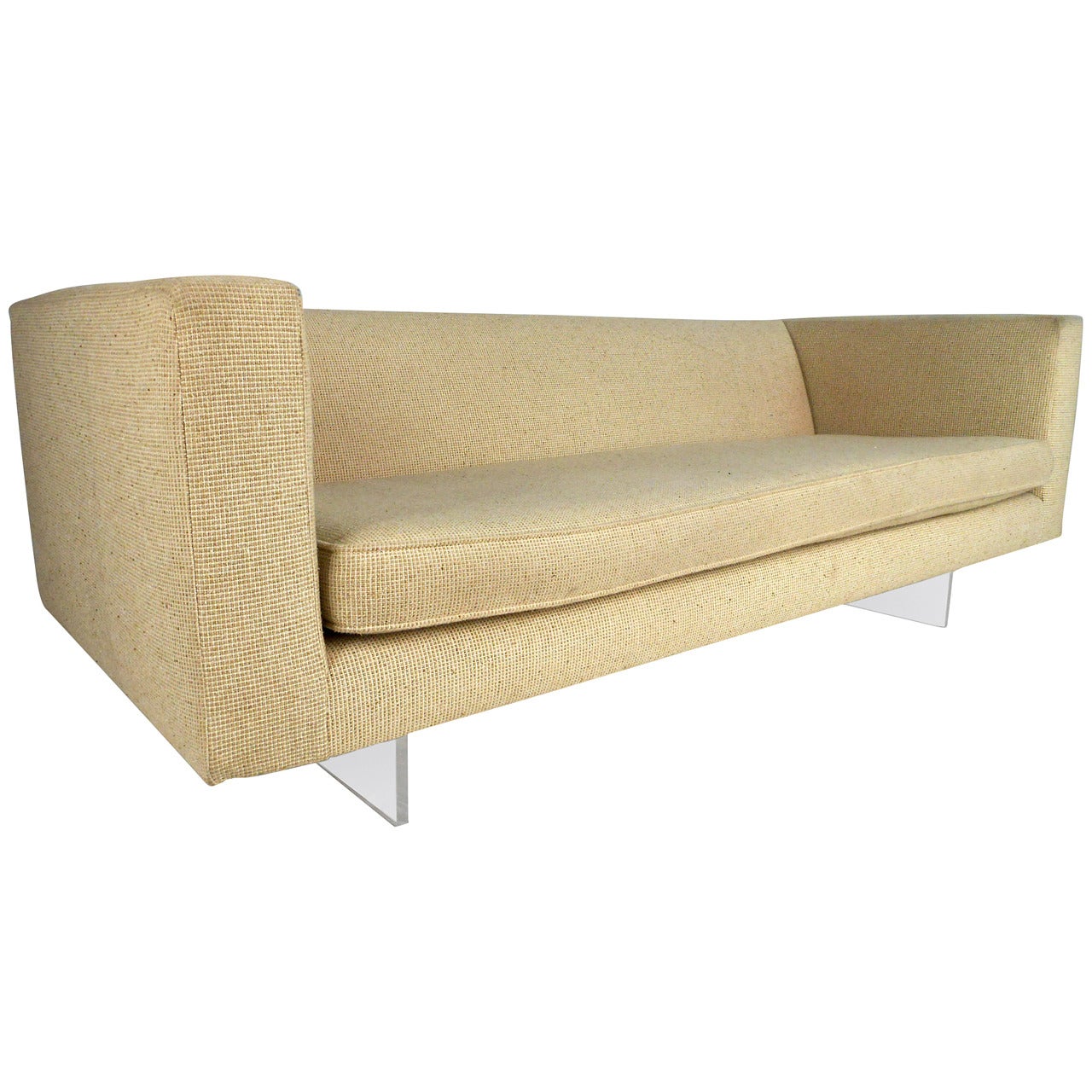 Modern Harvey Probber Style Sofa on Lucite Base