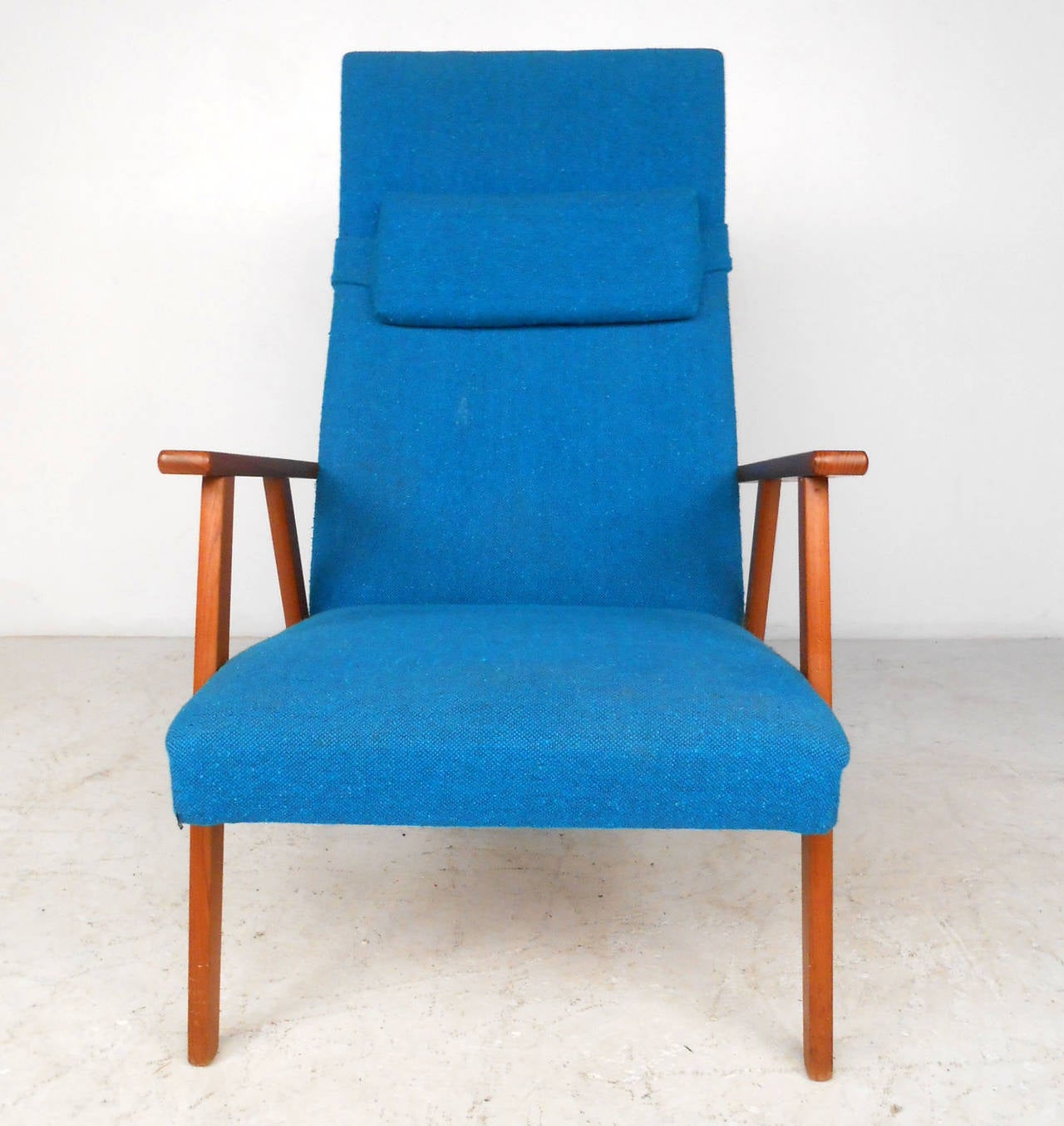 modern high back armchair