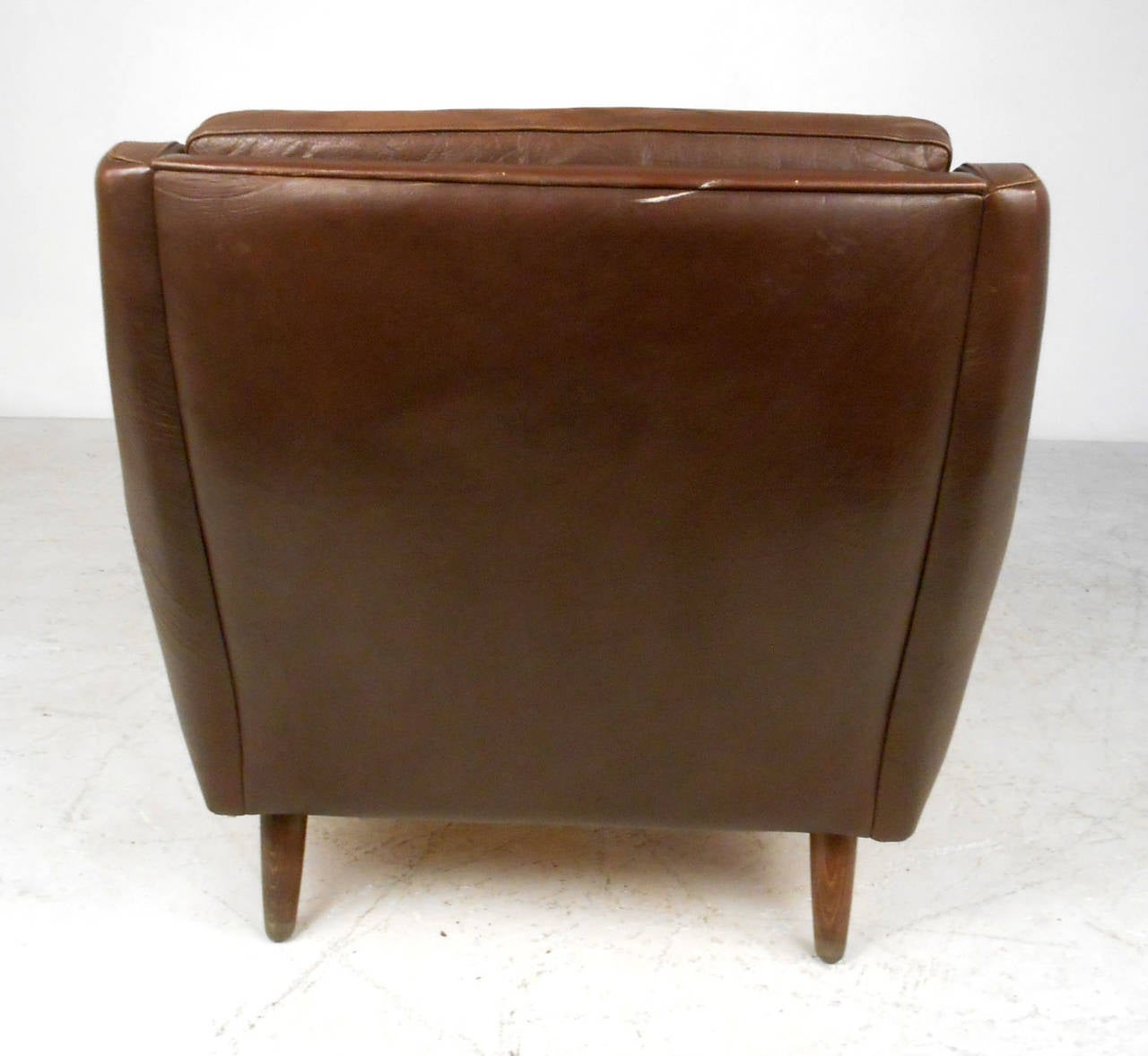 brown club chair