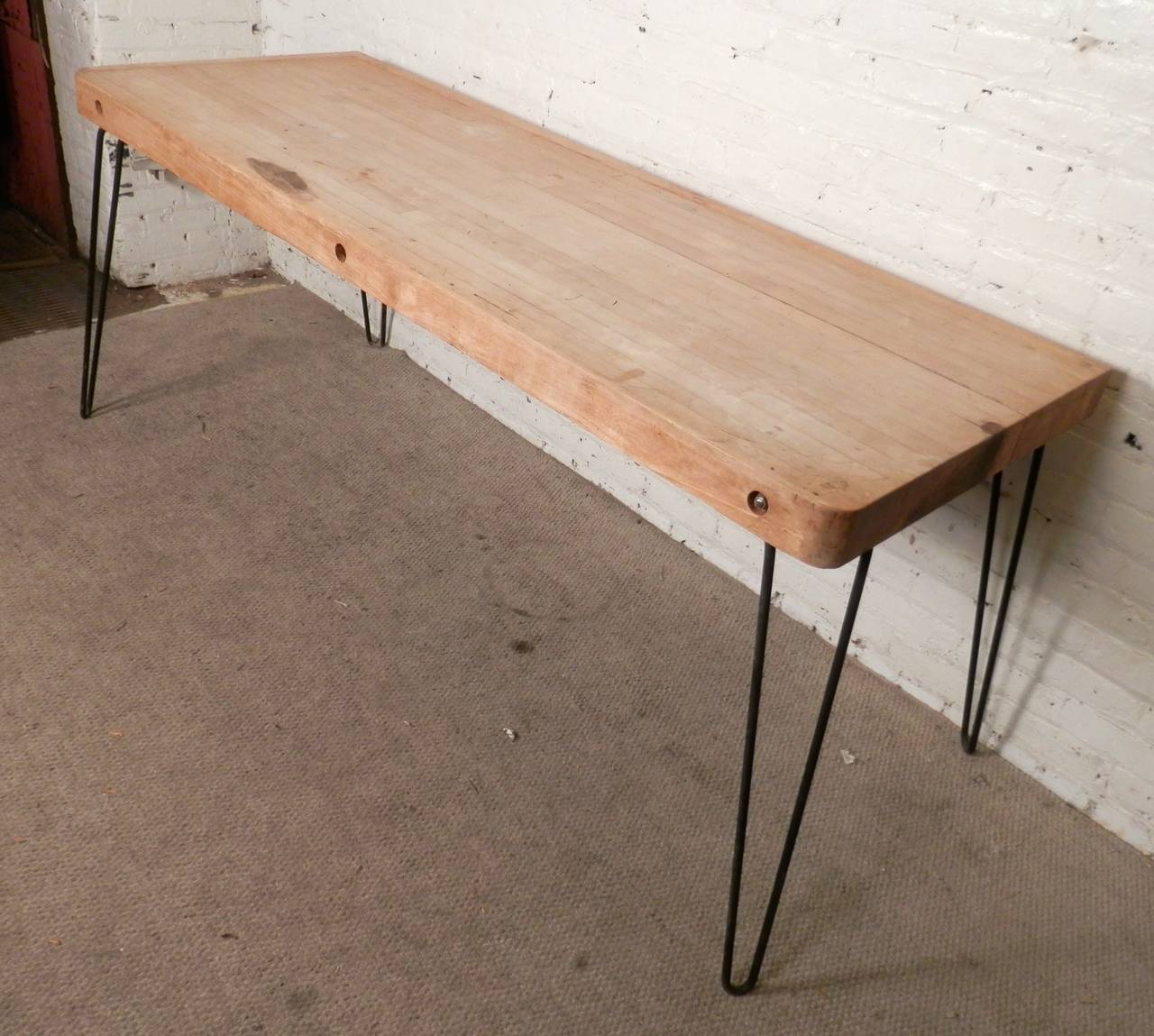 American Large Table w/ Butcher Block Top