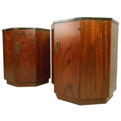 Pair of Marble Top Octagonal End Tables