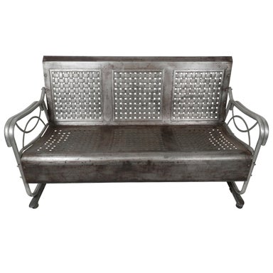 Isabela metal retro glider bench hotsell
