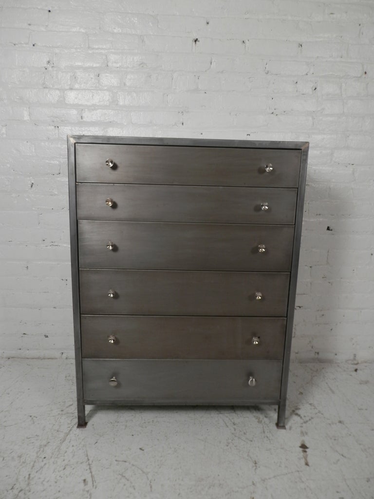 Six Drawer Metal Dresser By Simmons