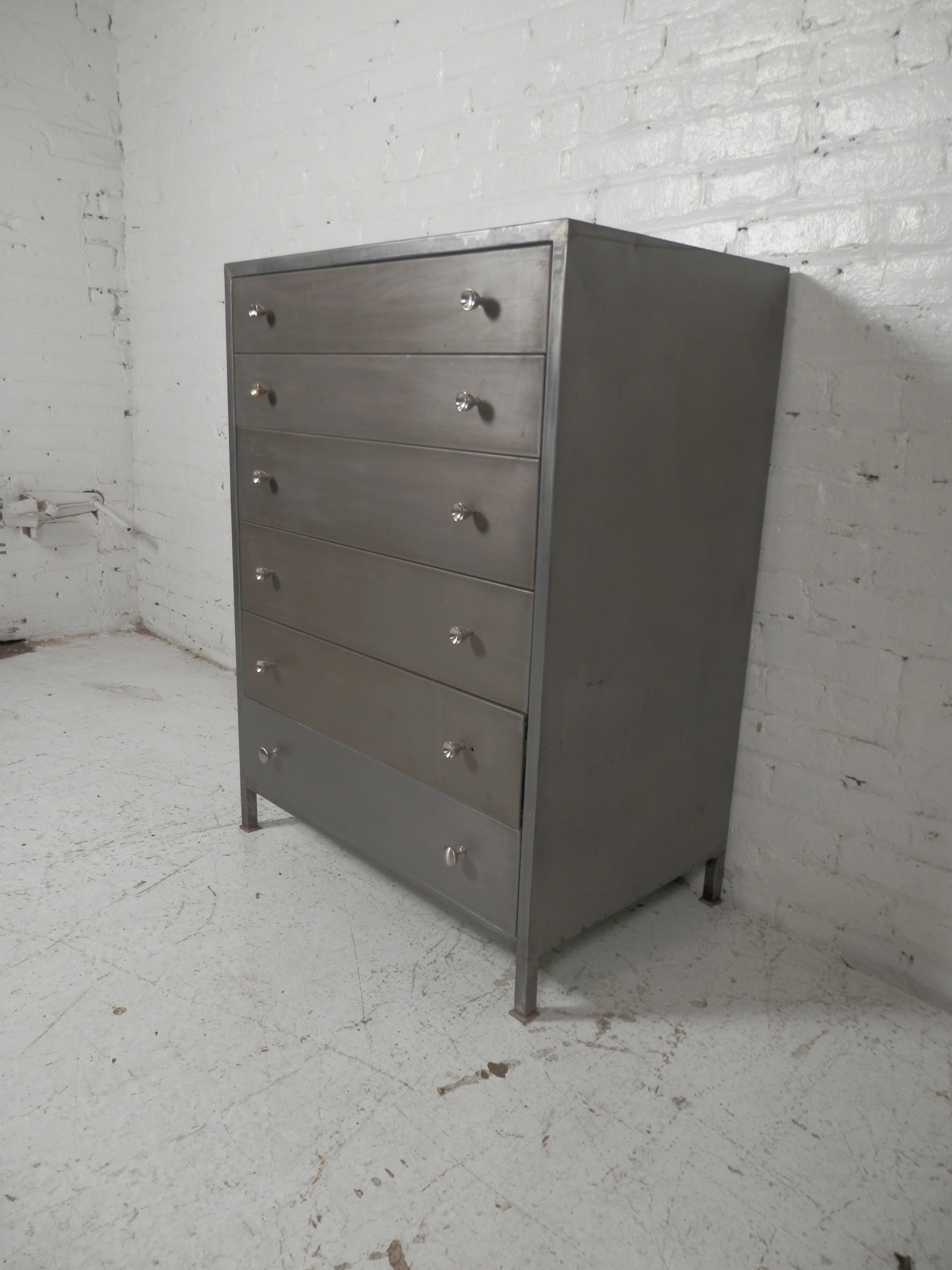 Six Drawer Metal Dresser By Simmons at 1stDibs